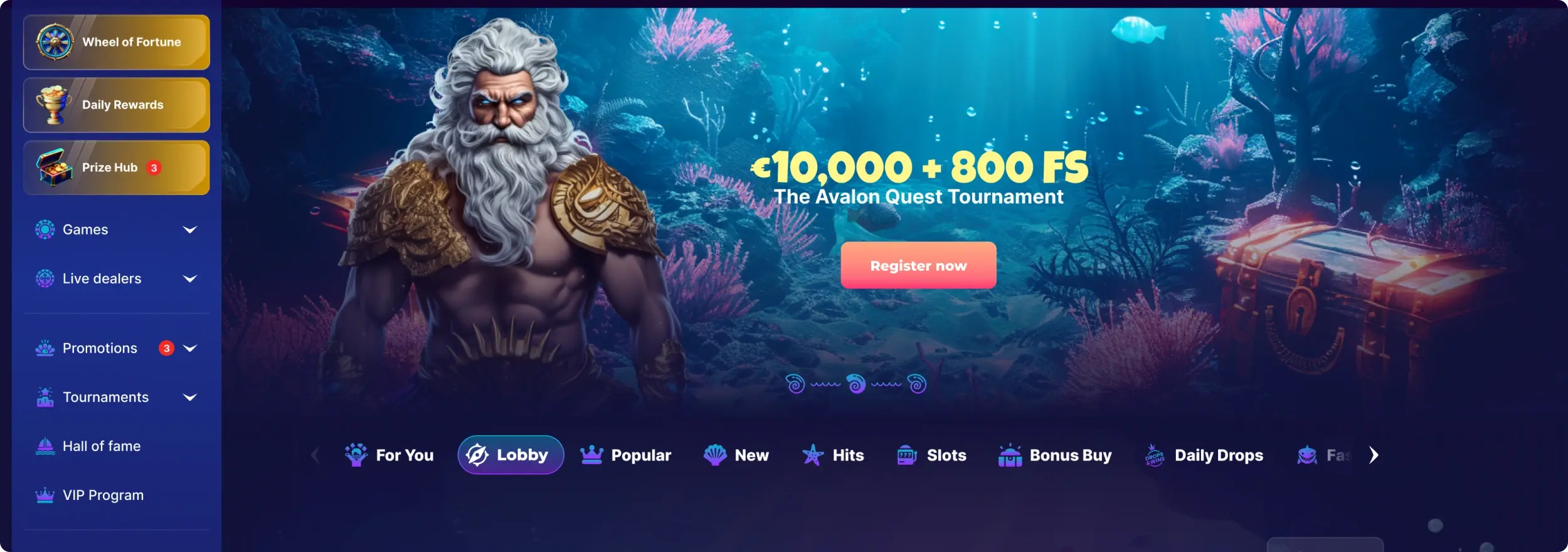 Triton Slots Aktionen